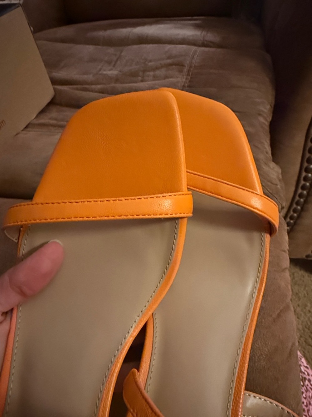 BCBGeneration Tangerine Salin Double-Strap Square-Toe Slide Sandals New Size 11 - Picture 7 of 10